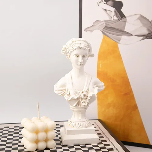 Miniatura 2 de Estatua griega de la diosa de Venus de 8.6 pulgadas, mitología griega romana clásica, estatua de busto de cabeza, estatua de resina para el hogar