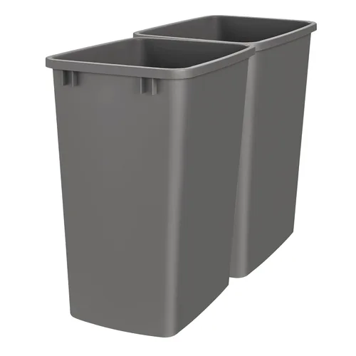 Miniatura 11 de Rev-A-Shelf Basurero de 33 L, Plateado Plata