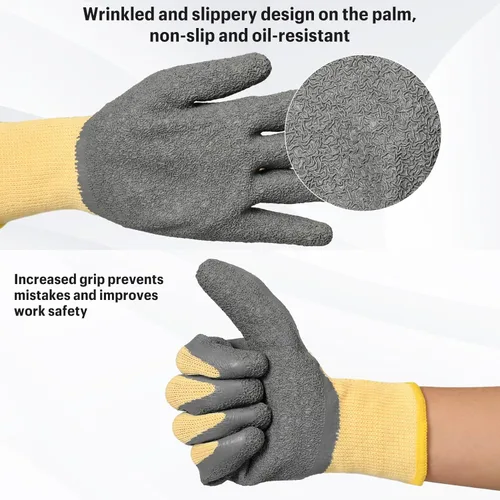Miniatura 3 de Guantes aislados eléctricos,Guantes de electricista de resistencia de alto voltaje 400V,Caucho antideslizante,Guantes de trabajo