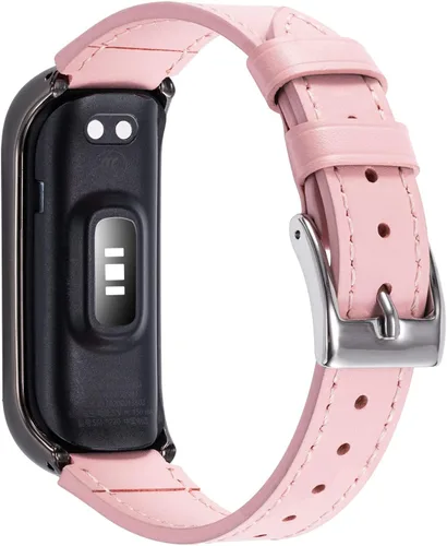 Miniatura 13 de Correas de cuero genuino y bandas elásticas de nailon compatibles con Samsung Galaxy Fit2, correas deportivas suaves y transpirables para mujeres