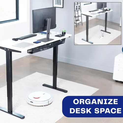 Miniatura 5 de VIVO DESK-AC36MH-S - Organización de cables de red de malla para debajo del escritorio, 36 pulgadas con soporte para regleta de alimentación