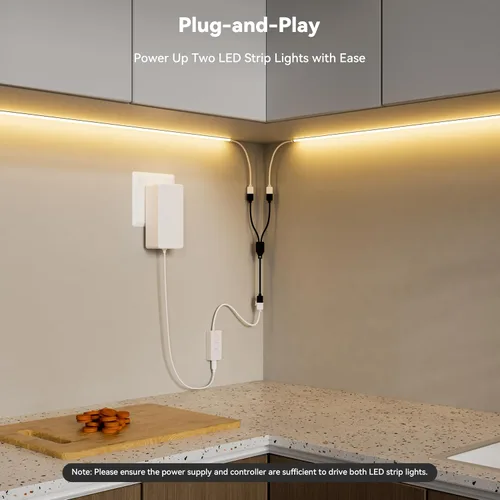 Miniatura 7 de PAUTIX Paquete de 2 cables divisor de CC 1 hembra a 2 vías de 4 pines para tira LED RGB, adaptador de corriente CC y conector en Y CCT/4 pines RGB