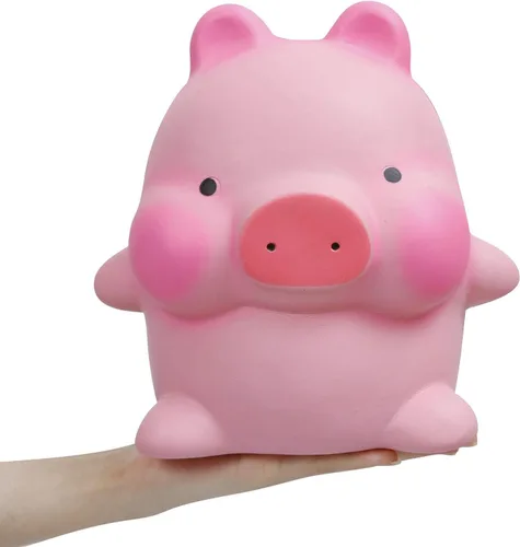 Anboor Esponjosos tamaño jumbo de cerdo de Kawaii, de crecimiento lento, perfumado, de animal grande, alivio del estrés, Juguetes para niños color