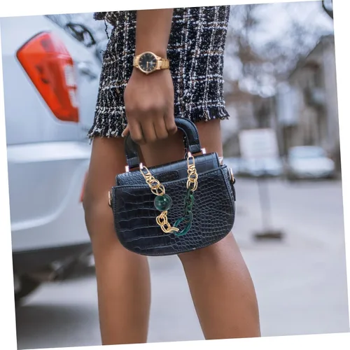 Miniatura 4 de VALICLUD Cadena de acrílico para bolsa, correa gruesa para bolso, bolso de mano, bolsa de repuesto, decoración de bolso, bolso de mano, accesorio