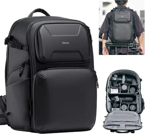 ULANZI BP10 - Mochila rígida para cámara de 35 litros para DSLR fotografía profesional accesorios de video trípode de viaje almacenamiento bolsa