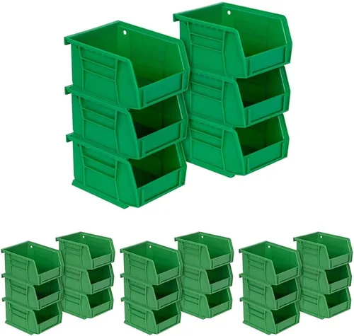 Miniatura 59 de Akro-Mils 30210 AkroBins contenedores de plástico para almacenamiento, se pueden colgar y son apilables, (5 x 4 x 3 pulgadas), color rojo, 6