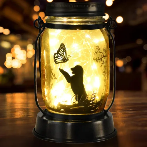 Miniatura 65 de Farol solar de Chihuahua, regalo para mujeres, hombres, mamá, cumpleaños, amantes de perro Chihuahua, luz conmemorativa pérdida de mascotas
