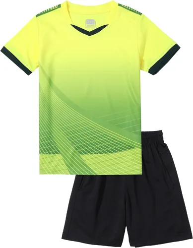 Camiseta de fútbol para niños, camiseta y pantalones cortos de entrenamiento para equipo deportivo