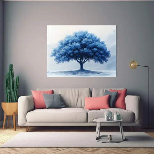 Miniatura 4 de VOCBAN Tree of Life Wall Art The Picture Artwork Canvas Prints Tree Pictures Poster Retro Artwork for Bedroom Living Room Home Decoration(blue
