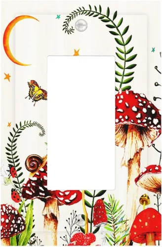 Miniatura 134 de Placa de cubierta de tomacorriente con diseño de mariposa, placas decorativas de pared, 1 gang, cubiertas de enchufes eléctricos, placa frontal Arte