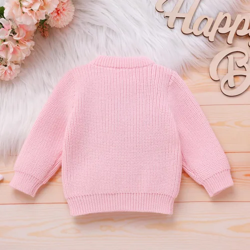 Miniatura 101 de Suéter de primer cumpleaños para bebés y niñas de un año de edad, sesión de fotos, otoño e invierno