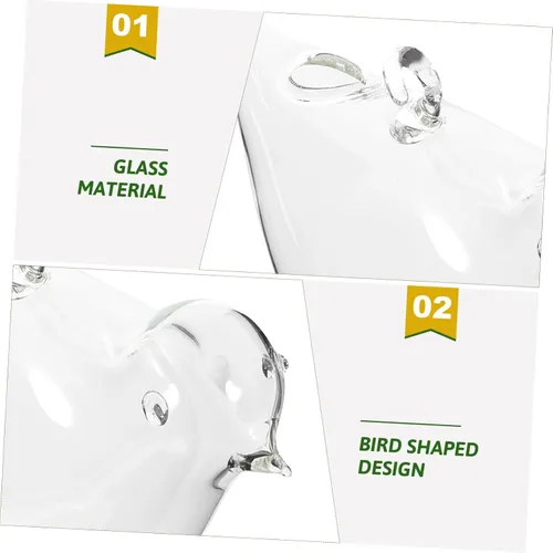 Miniatura 8 de Alipis 2pcs Hanging Glass Flower Pot Bird Shape Hydroponic Planter for Indoor Home Decor Creative Terrarium Container for Succulent Plants