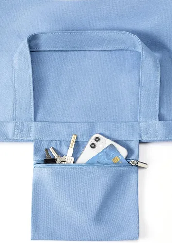 Miniatura 7 de Bolsa de hombro con bolsillo para transportar esterilla de yoga Moyaqi de lona, bolsa de transporte para oficina, entrenamiento, pilates, viaje