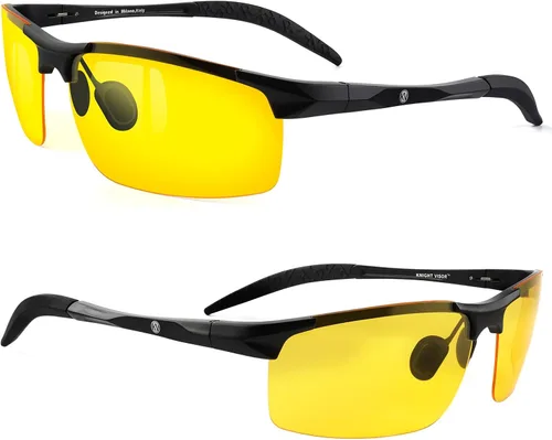 Miniatura 9 de BLUPOND Juego de 2 lentes de conducción de día y noche HD - Gafas de sol polarizadas y gafas de visión nocturna amarillas con soporte para clip