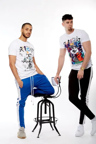 Miniatura 5 de Screenshot - Pantalones deportivos con cinta lateral estilo Hip Hop, ajuste ceñido, para hombre
