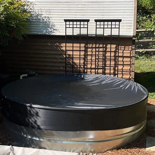 Miniatura 7 de Cubierta redonda de acero para piscina de tanque de 4 pies