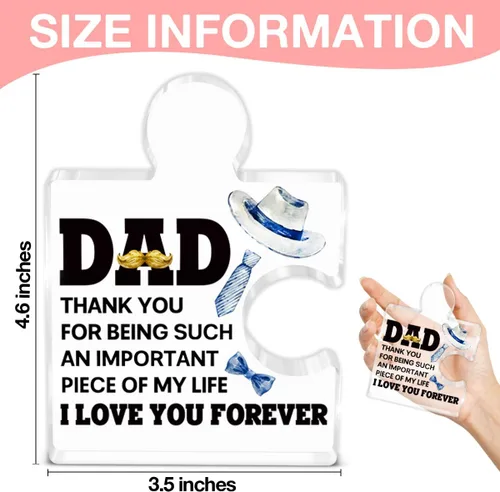 Miniatura 2 de Regalos de cumpleaños para papá para el día del padre, para papá de hija, hijo, niños, para padre que no quiere nada, rompecabezas acrílico