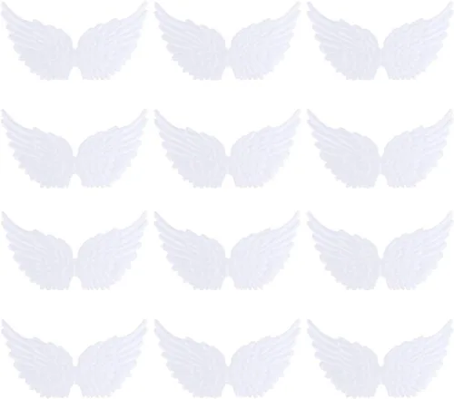 Miniatura 7 de 2 alas de mariposa blancas para manualidades, adornos de paloma, alas de hierro para manualidades, mochilas para niñas, parche para coser vestido