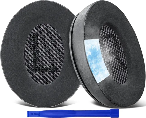 SoloWIT Almohadillas de repuesto de gel refrigerante para auriculares Bose QuietComfort 35 (QC35) y Quiet Comfort 35 II (QC35 II), almohadillas con
