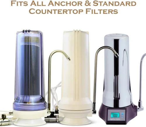 Miniatura 3 de Anchor AF-1002 - Cartucho de repuesto de 3 etapas para sistemas de filtración de agua de encimera, elimina metales pesados, cloro, PFAS, mal sabor