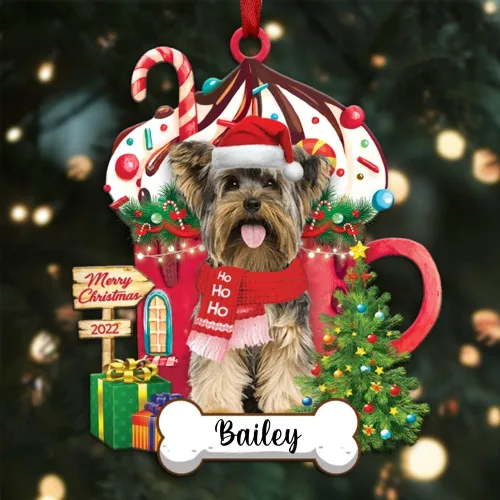 Miniatura 87 de Amantes de los perros de Navidad – Navidad de perros disponibles para muchos perros Shi Tzu – Adorno con forma personalizada, adorno de Navidad