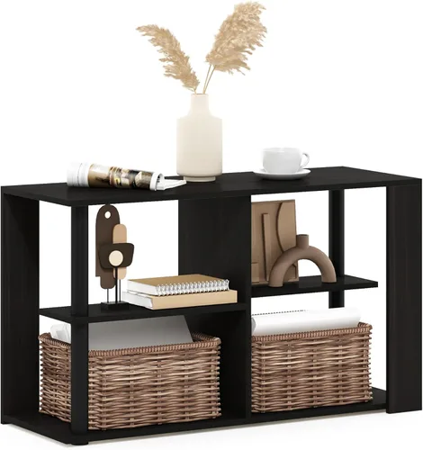 Miniatura 12 de Furinno Mesa de centro de diseño simple, nogal oscuro