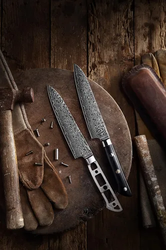 Miniatura 4 de KATSURA Kit de proyecto de carpintería – Cuchillo de chef pequeño utilitario en blanco – 6.5 pulgadas – AUS 10 japonés premium AUS 10, 67 capas