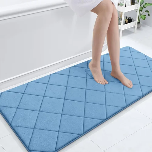 Miniatura 27 de OLANLY Tapete de baño de espuma viscoelástica de 24 x 16 pulgadas, ultra suave y absorbente, lavable a máquina, cómodo tapete de baño para suelo