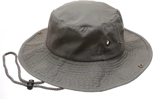Miniatura 7 de Sombrero de cubeta para verano, para exteriores, para pescar, de safari, de caza, con correa ajustable