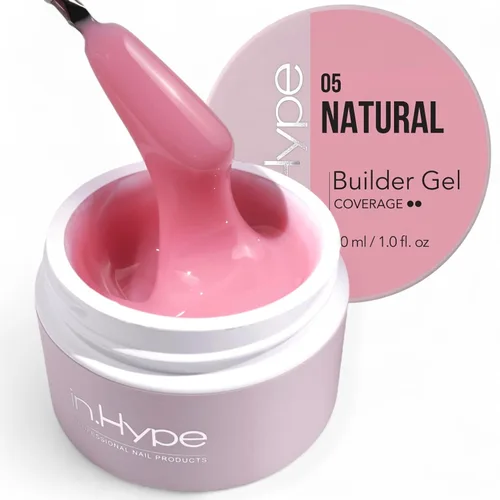 Miniatura 10 de IN.HYPE Gel duro profesional UV/LED para extensión de uñas, fortalecimiento, superposiciones de lima (lechoso #1)