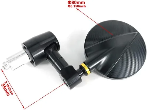Miniatura 5 de Xitomer Espejo de extremo de barra universal para MT-07 FZ07 Espejo retrovisor apto para MT-09 FZ-09 MT-10 2017 2018 2019 2020 2021 2022 Espejo