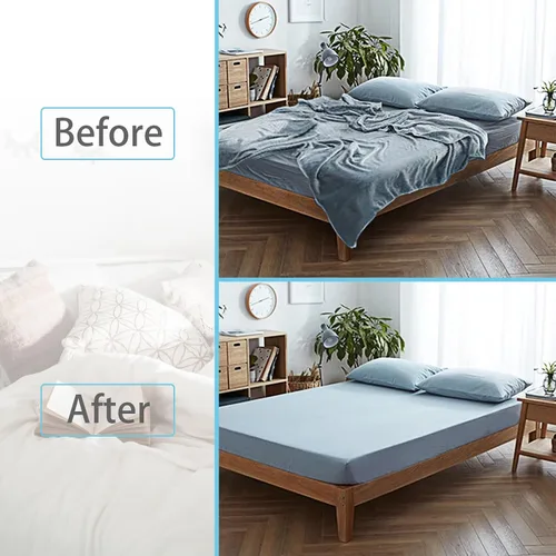 Miniatura 4 de Correas de sábana/soportes para sábanas ajustables para esquinas, mantén tus sábanas firmes y apretadas con coleteros de cama de primera calidad