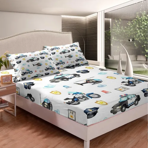 Miniatura 8 de Juego de sábanas bajeras de dibujos animados de aviones para niños y niñas, juguetes de dibujos animados, ropa de cama con vehículos aeronáuticos