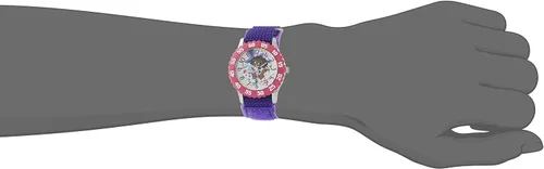Miniatura 6 de Disney Reloj analógico con correa de nailon para niños, Morado, Reloj de cuarzo