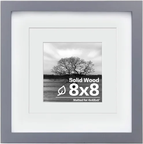 Miniatura 183 de Egofine - Portarretratos de 4 x 6 pulgadas, de madera maciza con plexiglás, para fotos de 3.5 x 5 con paspartú o de 4 x 6 sin paspartú, para colocar
