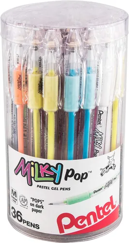 Miniatura 12 de Pentel Sparkle Pop - Bolígrafo de gel metálico, línea gruesa de 1.0mm, colores surtidos, paquete de 4 (K91BP4M)