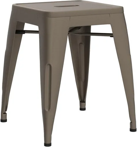 Miniatura 5 de Taburetes cortos de 18 pulgadas para taburetes de aula, juego de 4 sillas de comedor, taburetes de bar de metal, apilables, taburete corto