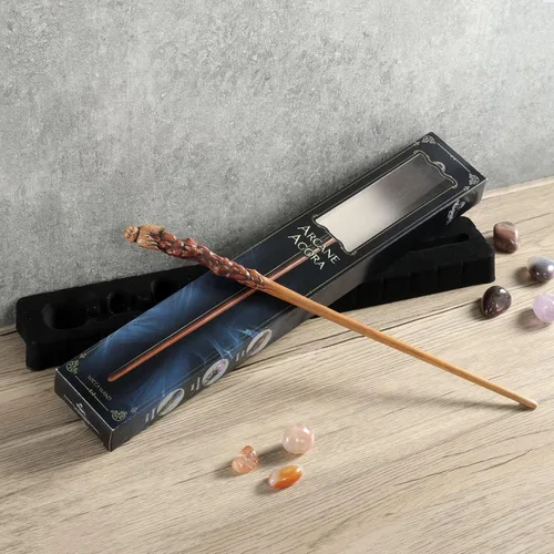 Miniatura 6 de Veronese Design 14 3/8 pulgadas Búho varita mágica resina coleccionable Wizard Prop