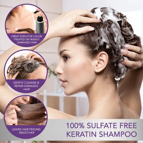 Miniatura 6 de Inova Professional Silk Keratin Smooth Protection Champú sin sulfatos (3.4 onzas), blanco