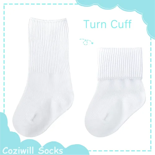 Miniatura 2 de Calcetines de bebé recién nacido sin costuras, calcetines para bautizo, bautizo, bebés, niñas y niños, 0-33-12 meses, paquete de 612