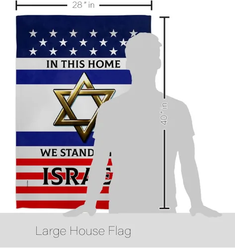 Miniatura 2 de Stand with Israel Bandera de Israel - Banderas americanas para exteriores, paquete de pancartas de 3 x 5 pulgadas, póster para puerta de habitación