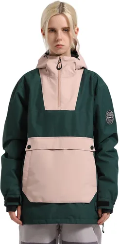 Miniatura 7 de GSOU SNOW - Chaqueta de esquí para mujer, abrigo de nieve, impermeable, cortavientos, chaqueta de snowboard, aislada, cálida, para invierno
