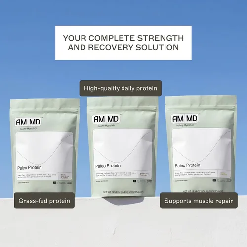 Miniatura 7 de Amy Myers MD Proteína en Polvo Paleo - Doble Chocolate, 20 Porciones - Suplemento de Proteína Basado en Colágeno para el Apoyo de la Función