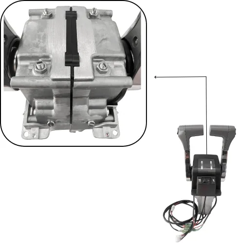 Miniatura 7 de Motor fuera de borda Suzuki DT DF 67200-93J15 Acelerador de control remoto de doble control montado en la parte superior 67200-93E13 compatible