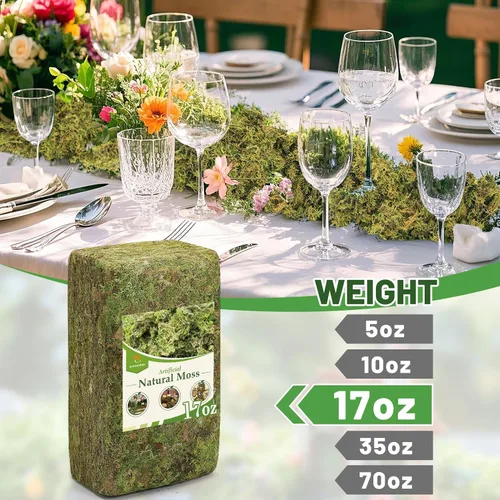 Miniatura 6 de Alphatool Paquete grande de musgo verde natural de 17 onzas para manualidades, musgo a granel para plantas de interior, jardines de hadas 17 oz