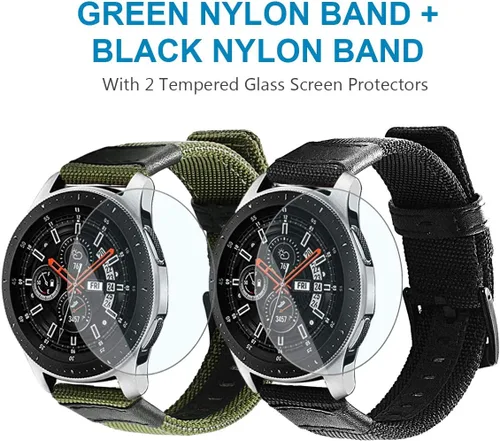 Miniatura 2 de Maxjoy Correas compatibles con Galaxy Watch de 1.81 pulgadas, Galaxy Watch 3 de 1.77 pulgadas, Gear S3 Frontier, correa de repuesto de nailon
