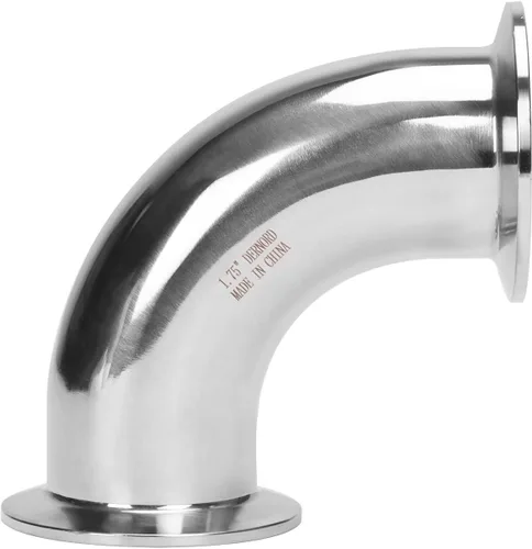 Miniatura 9 de DERNORD Paquete de 2 tubos de 1 "OD codo de 90 grados de montaje de tubería sanitaria SS304 Tri Clamp 1.5 pulgadas