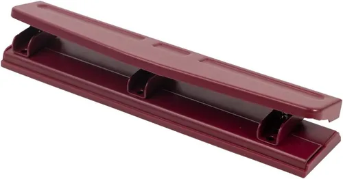 Miniatura 7 de JAM PAPER Perforadora de metal con 3 agujeros, color rojo, capacidad de 10 hojas, se vende individualmente