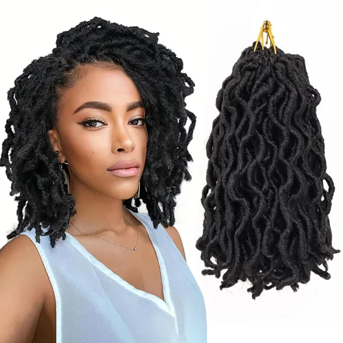 Miniatura 33 de Cabello de ganchillo de 14 pulgadas, 6 paquetes/lote de trenzas de ganchillo suaves gitanas, trenzas onduladas de ganchillo de 3 tonos, rizadas