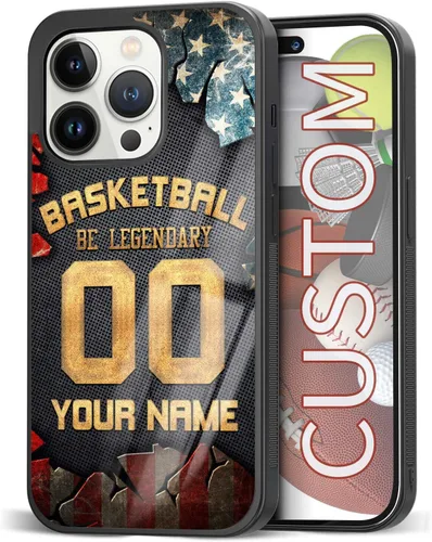 Miniatura 16 de Fundas de teléfono personalizadas con nombre, diseño vintage con textura de metal para iPhone 6, 7, 8, 11, 12, 13, 14, 15, 16, 17 Pro Max Plus Mini